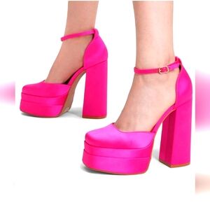 Pink high chunk platform heels Wild Fable